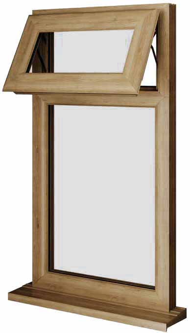 Irish Oak UPVC Window Style 6