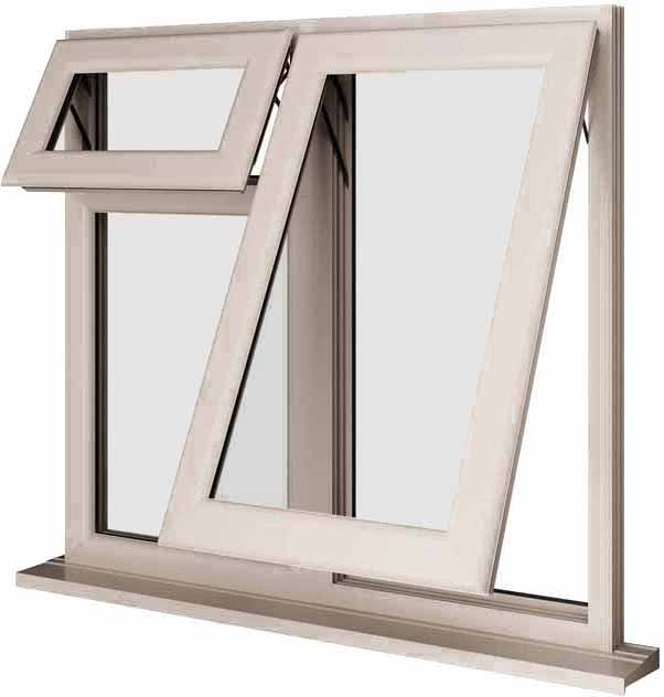 Cream UPVC Window Style 60