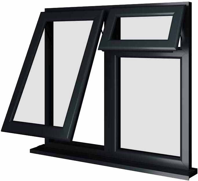 Grey UPVC Window Style 61