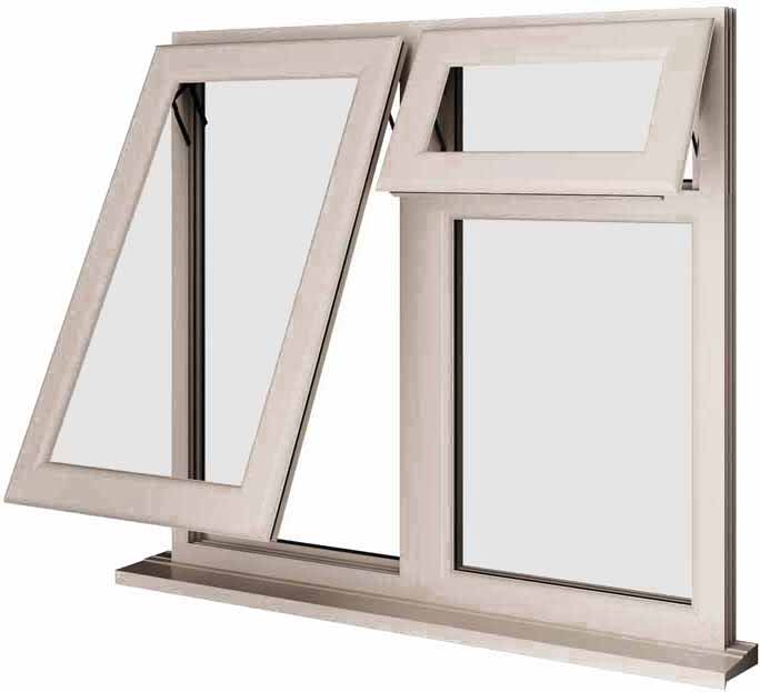 Cream UPVC Window Style 61