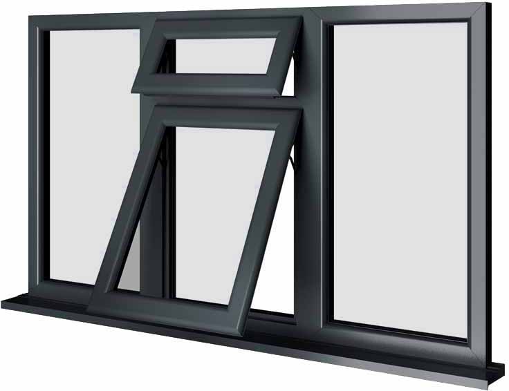 Grey UPVC Window Style 62