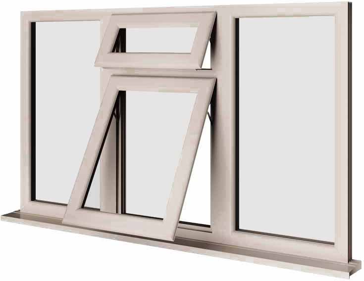 Cream UPVC Window Style 62