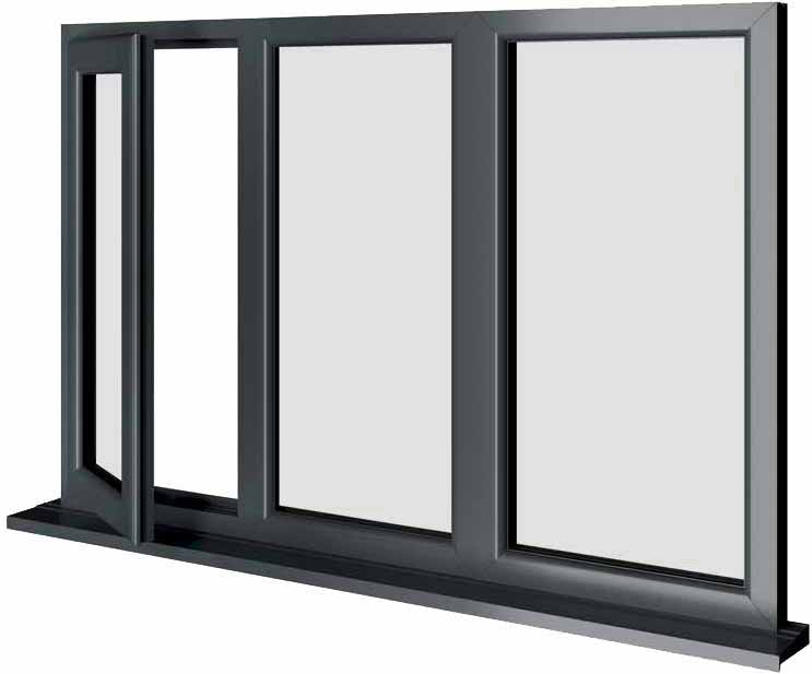 Grey UPVC Window Style 63
