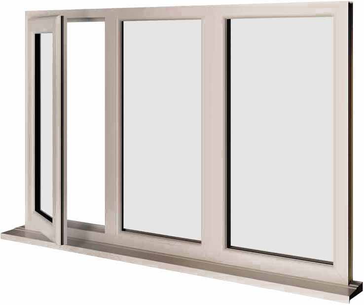 Cream UPVC Window Style 63
