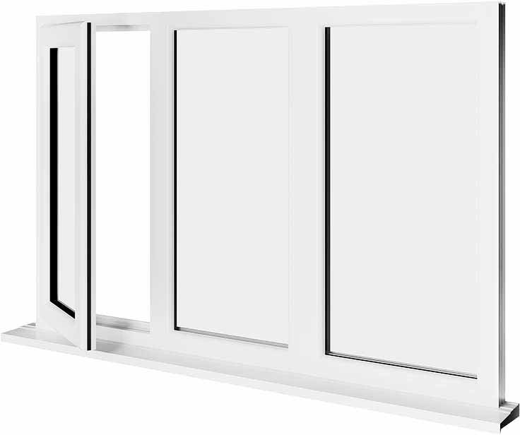White UPVC Window Style 63
