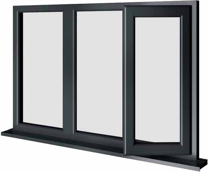 Grey UPVC Window Style 64