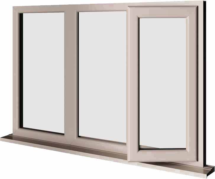 Cream UPVC Window Style 64