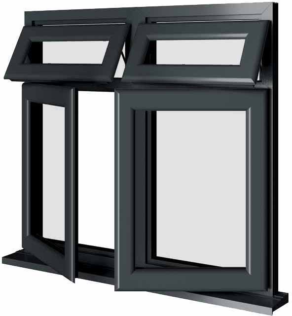Grey UPVC Window Style 65