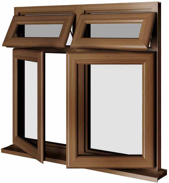 Oak UPVC Window Style 65