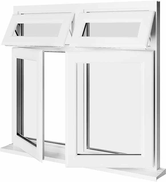 White UPVC Window Style 65