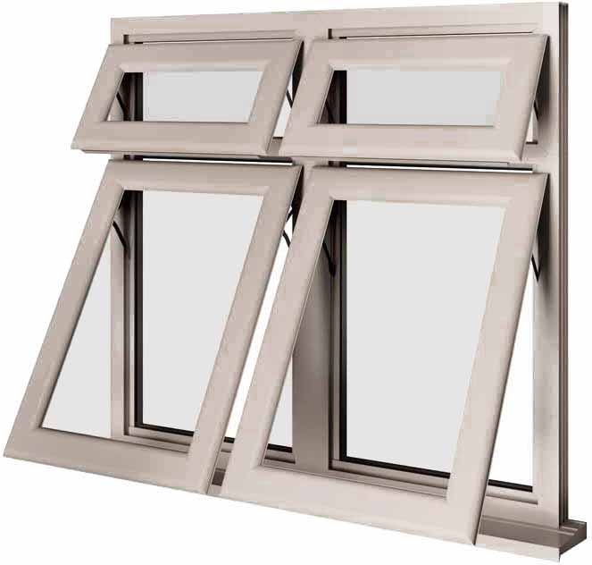Cream UPVC Window Style 66