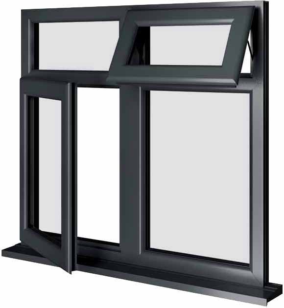 Grey UPVC Window Style 67