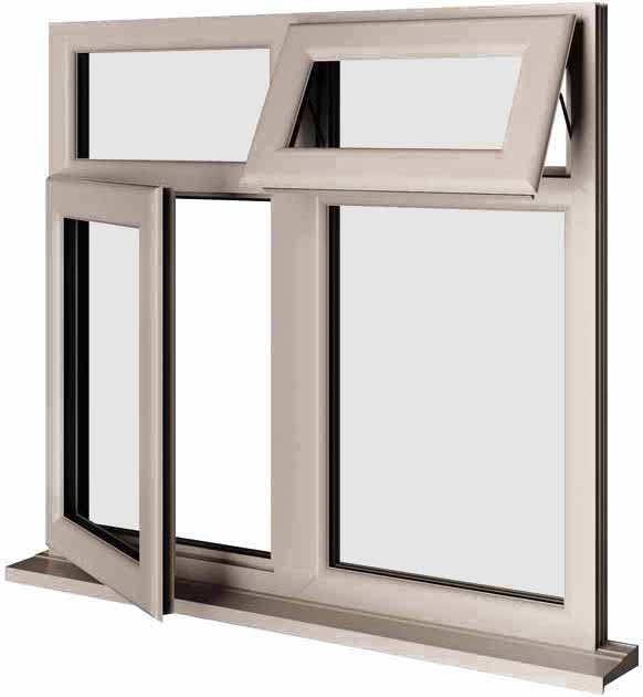 Cream UPVC Window Style 67