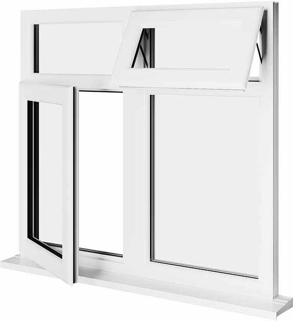 White UPVC Window Style 67