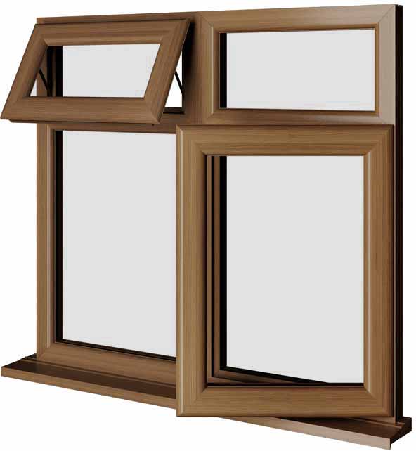 Oak UPVC Window Style 68