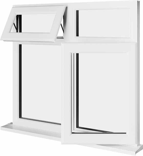 White UPVC Window Style 68