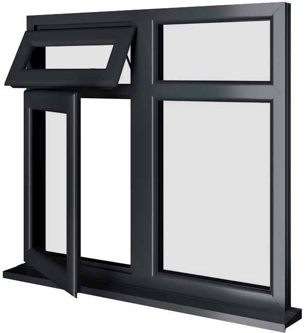 Grey UPVC Window Style 69