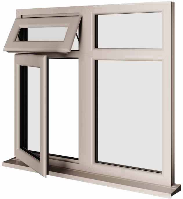 Cream UPVC Window Style 69
