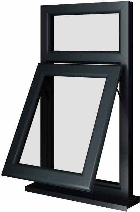 Grey UPVC Window Style 7