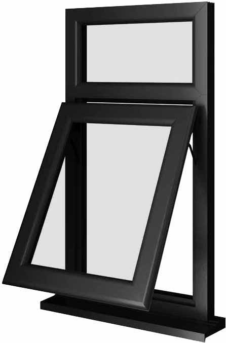 Black UPVC Window Style 7