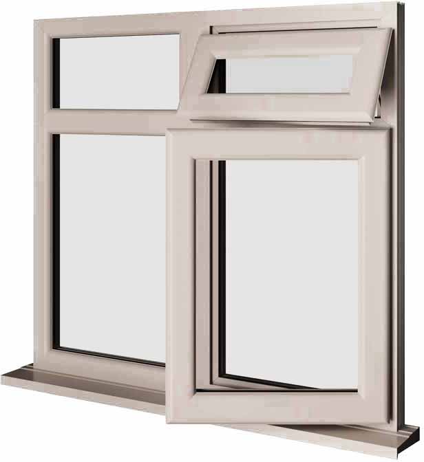 Cream UPVC Window Style 70