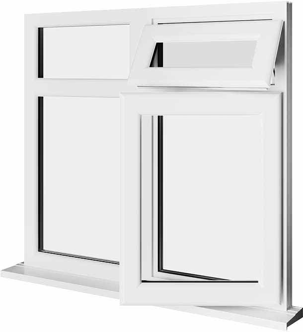 White UPVC Window Style 70