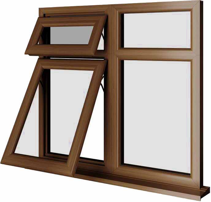 Oak UPVC Window Style 71