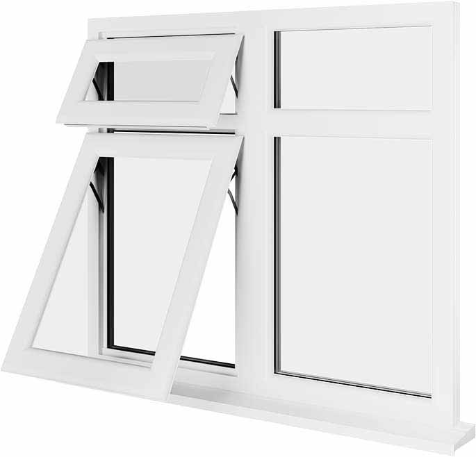White UPVC Window Style 71