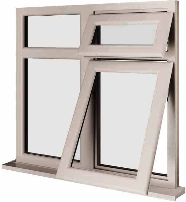 Cream UPVC Window Style 72