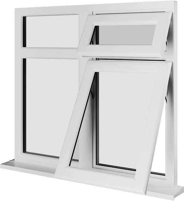 White UPVC Window Style 72