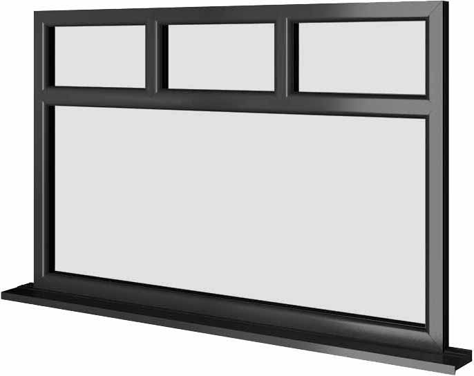 Black UPVC Window Style 73