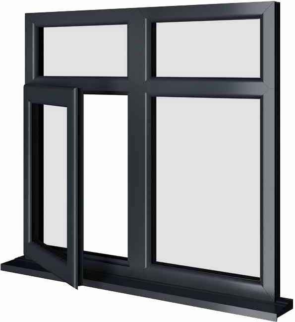 Grey UPVC Window Style 74
