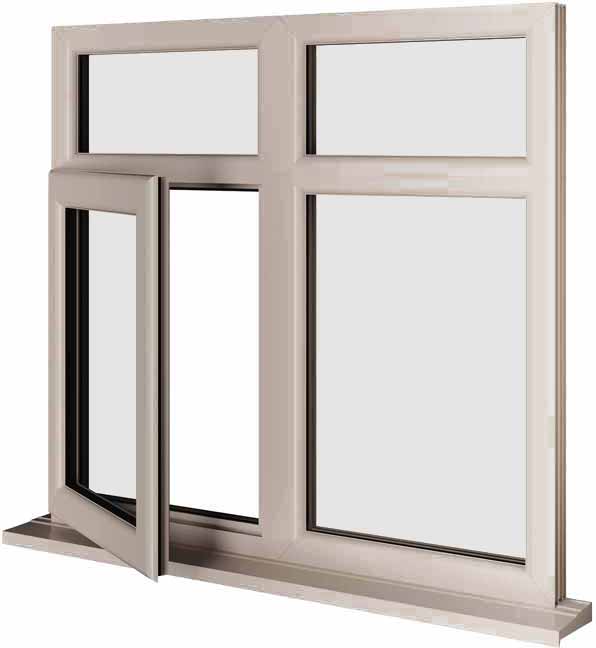 Cream UPVC Window Style 74
