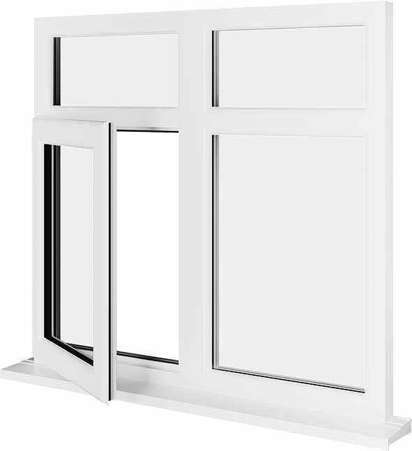 White UPVC Window Style 74