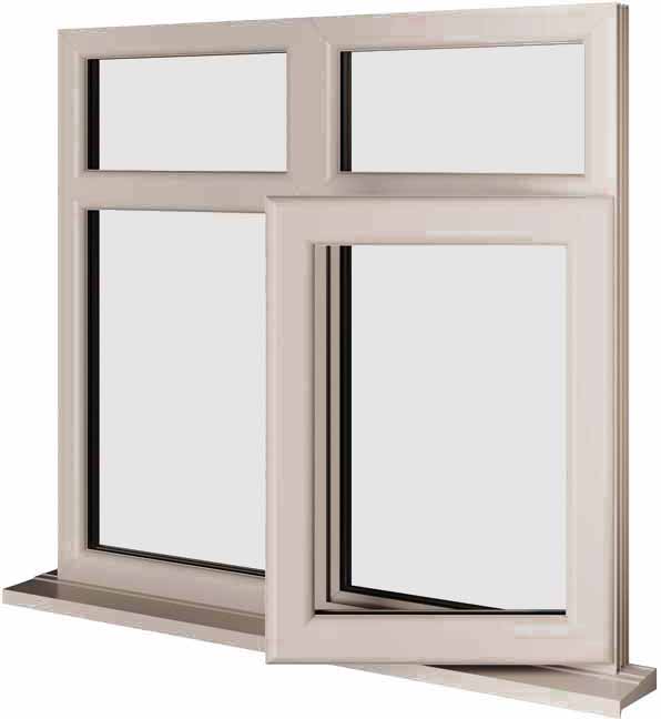 Cream UPVC Window Style 75
