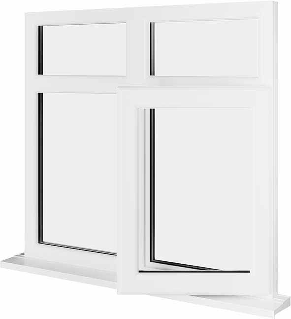 White UPVC Window Style 75