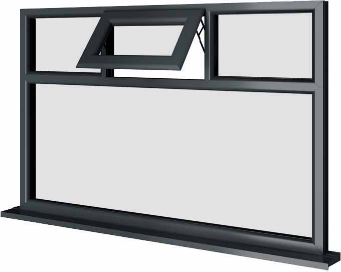 Grey UPVC Window Style 76