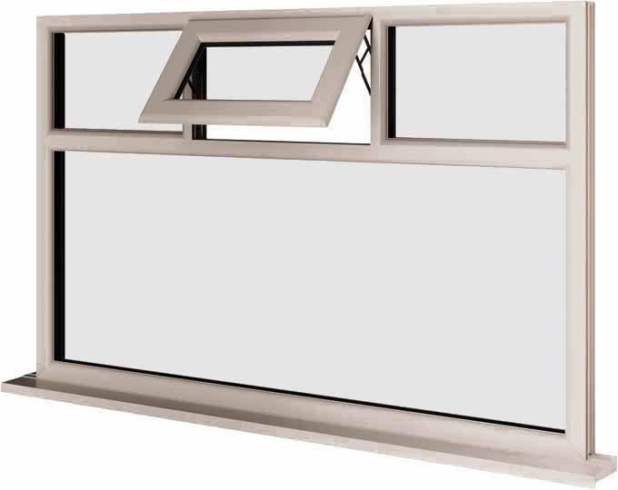 Cream UPVC Window Style 76