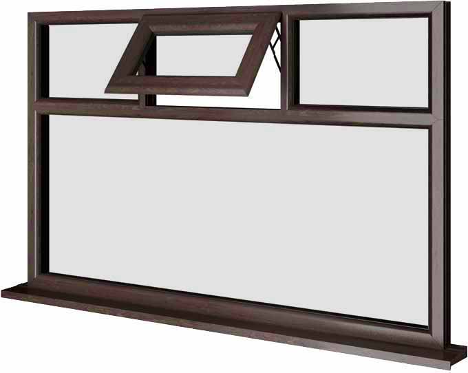 Rosewood UPVC Window Style 76