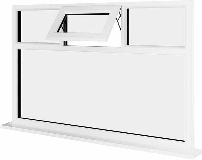 White UPVC Window Style 76