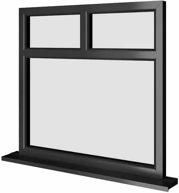 Black UPVC Window Style 77