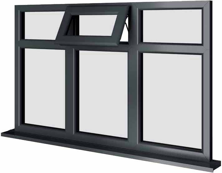 Grey UPVC Window Style 78