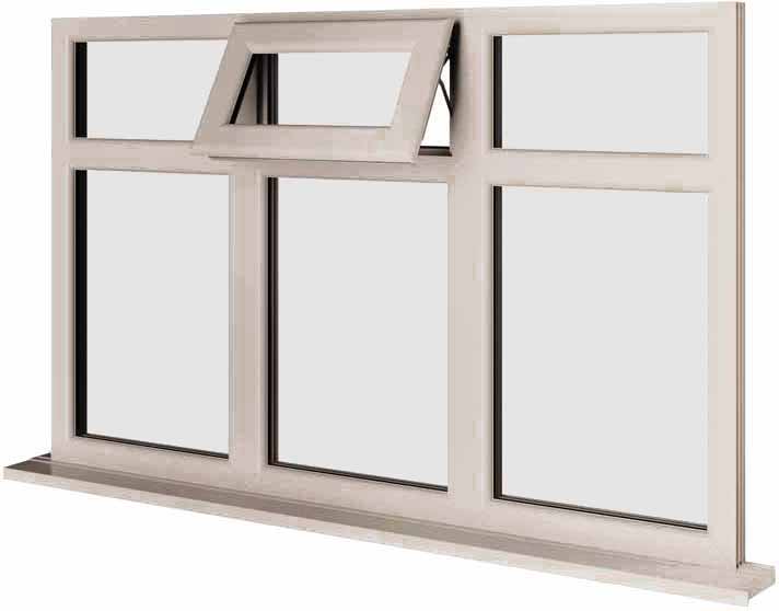 Cream UPVC Window Style 78