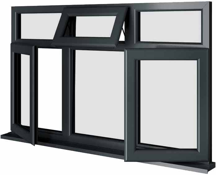 Grey UPVC Window Style 79