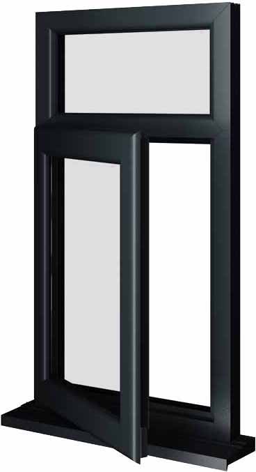 Grey UPVC Window Style 8