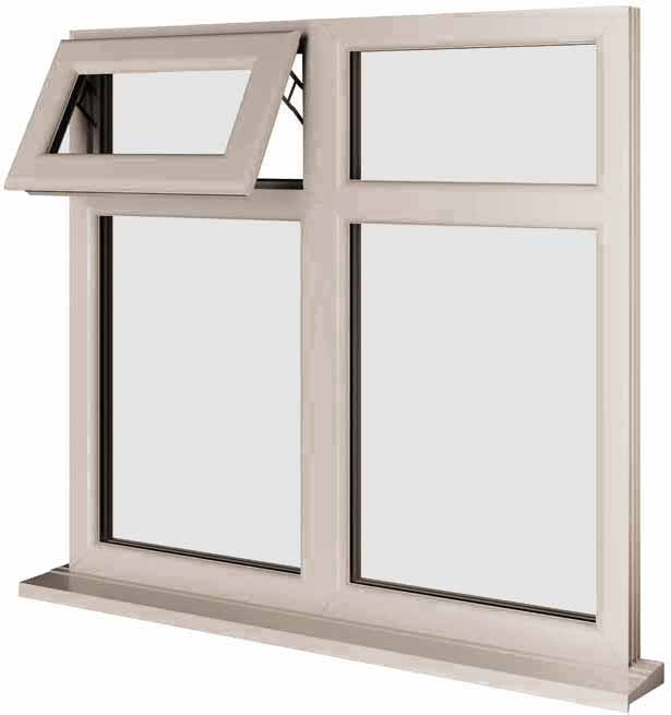 Cream UPVC Window Style 80