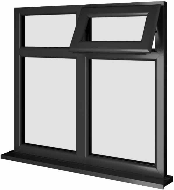 Black UPVC Window Style 81
