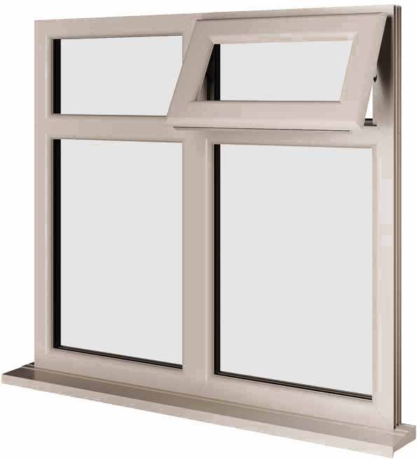 Cream UPVC Window Style 81