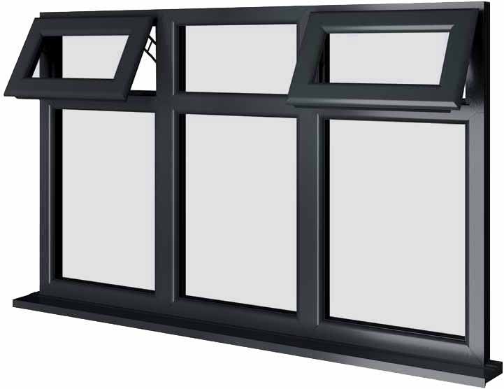 Grey UPVC Window Style 82
