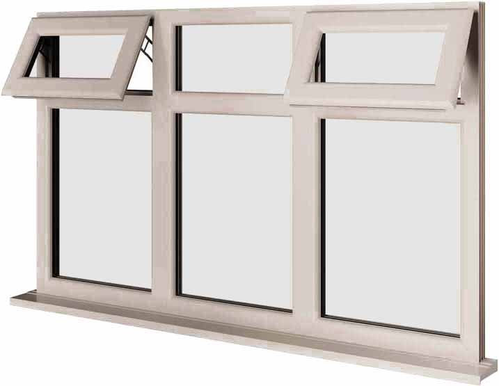 Cream UPVC Window Style 82